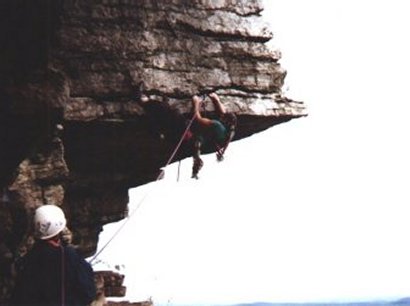 Wayne leading The Dangler, Shawangunks, NY